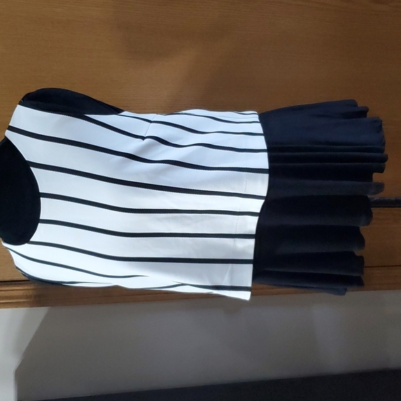 Patrizia Luca Milan NWT sleeveless layered look top striped - Picture 1 of 7